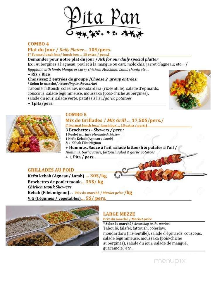 Pita Pan - Montreal, QC menu_pic