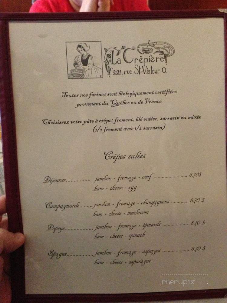 La Crepiere - Montreal, QC menu_pic