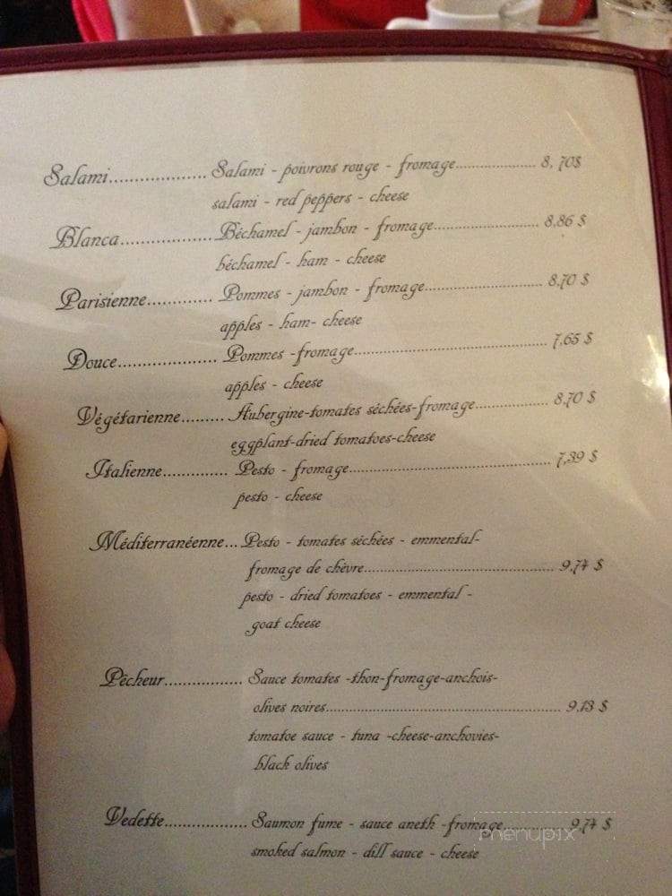 La Crepiere - Montreal, QC menu_pic