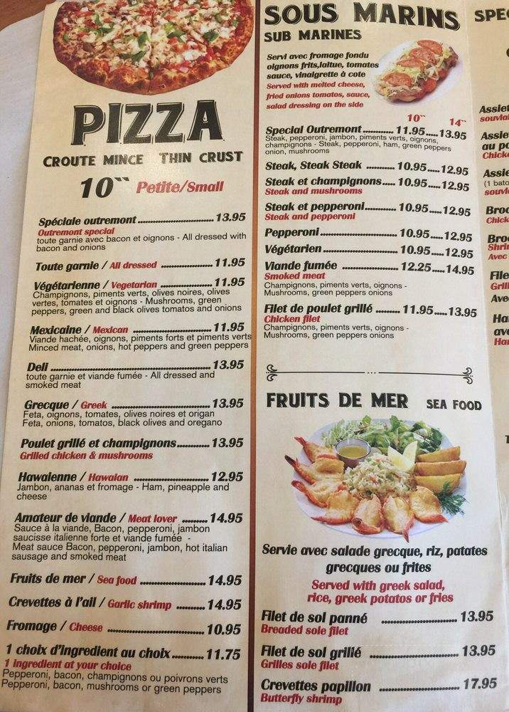 Restaurant Outremont - Montreal, QC menu_pic