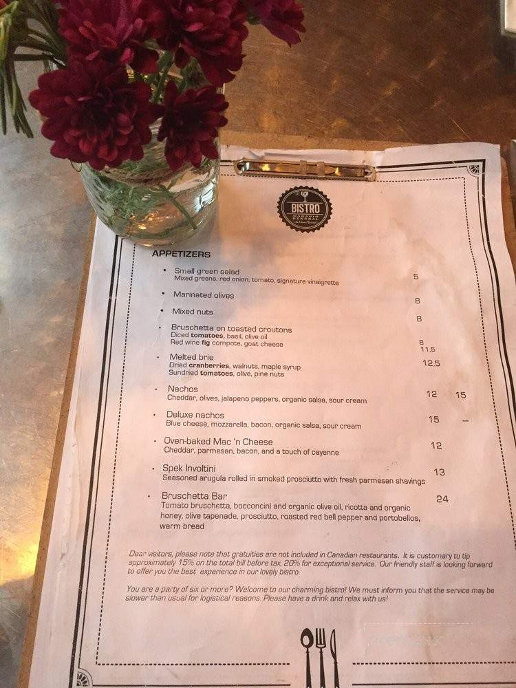 Le Bistro du Magasin General du Vieux Montreal - Montreal, QC menu_pic