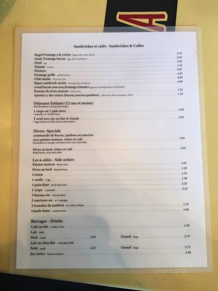 La Traite - Montreal, QC menu_pic