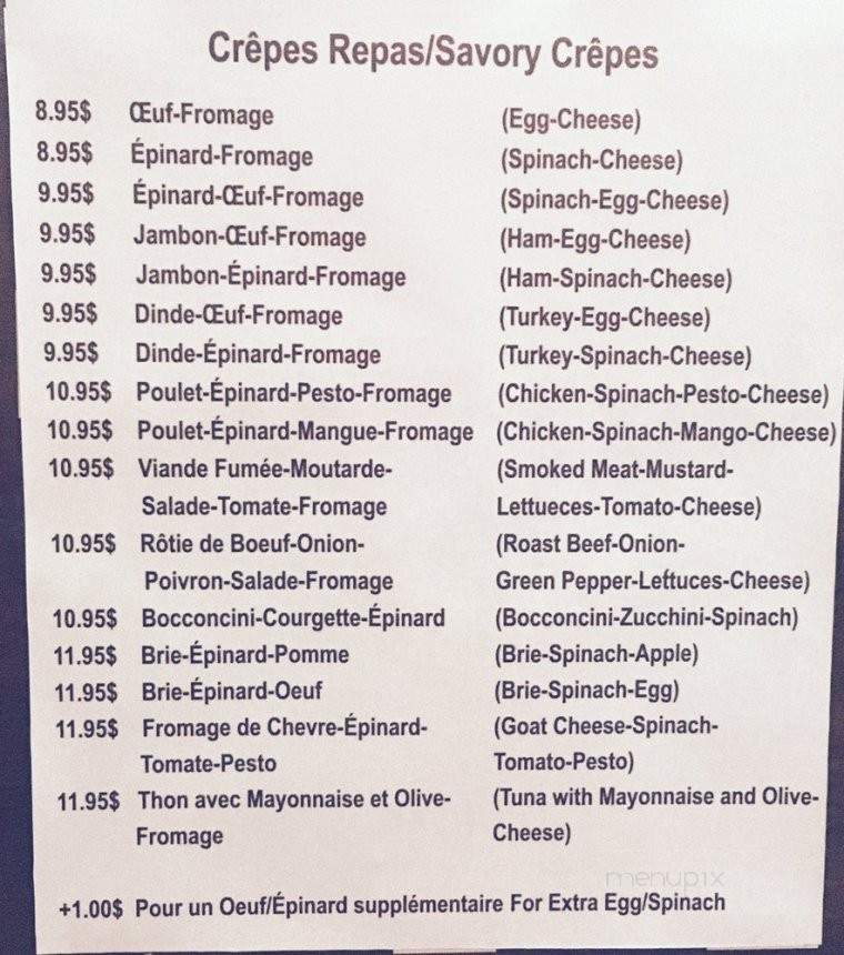 Cafe CC - Montreal, QC menu_pic