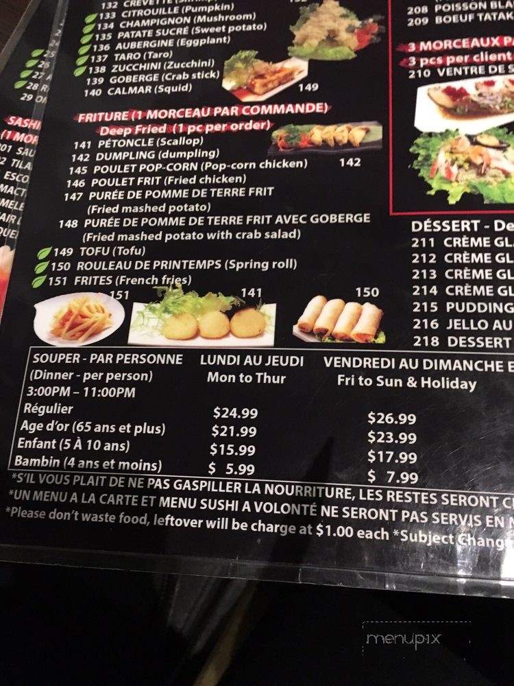 Zushi Sushi - Montreal, QC menu_pic
