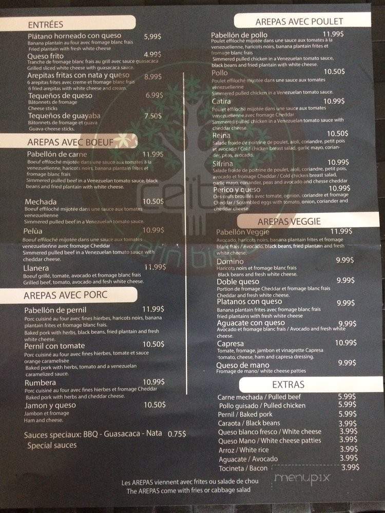 Ceiba Latin Bistro - Westmount, QC menu_pic