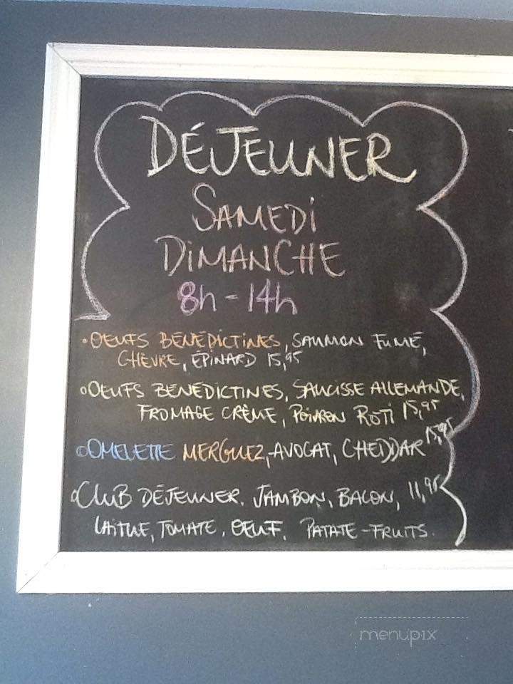 Bistro Entre Ciel et Terre - Verdun, QC menu_pic