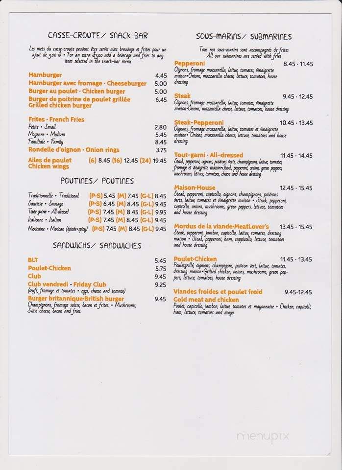 Cafe Benedictins - verdun, QC menu_pic