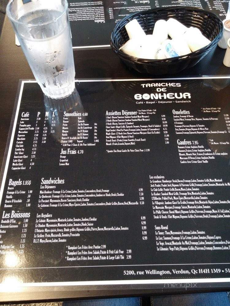 Tranches de Bonheur - Verdun, QC menu_pic