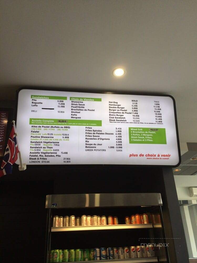 Chez Benny Express - Saint-Laurent, QC menu_pic