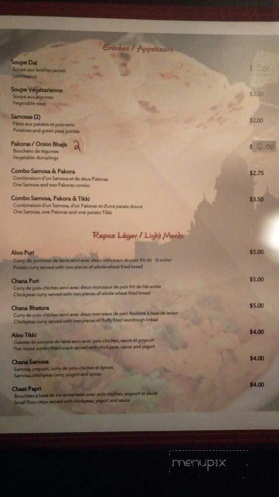 Les Delices du Punjab - Lasalle, QC menu_pic