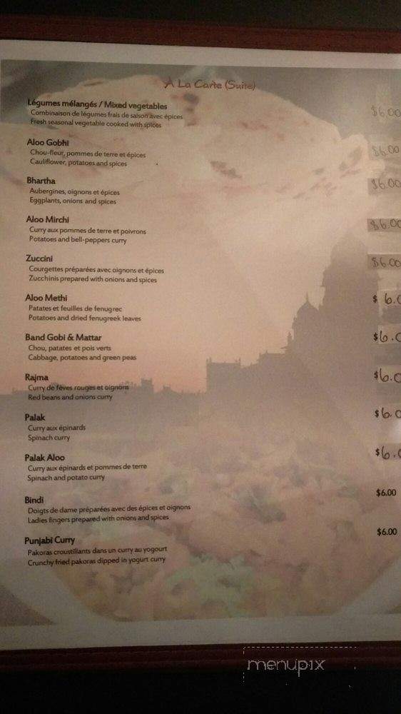 Les Delices du Punjab - Lasalle, QC menu_pic