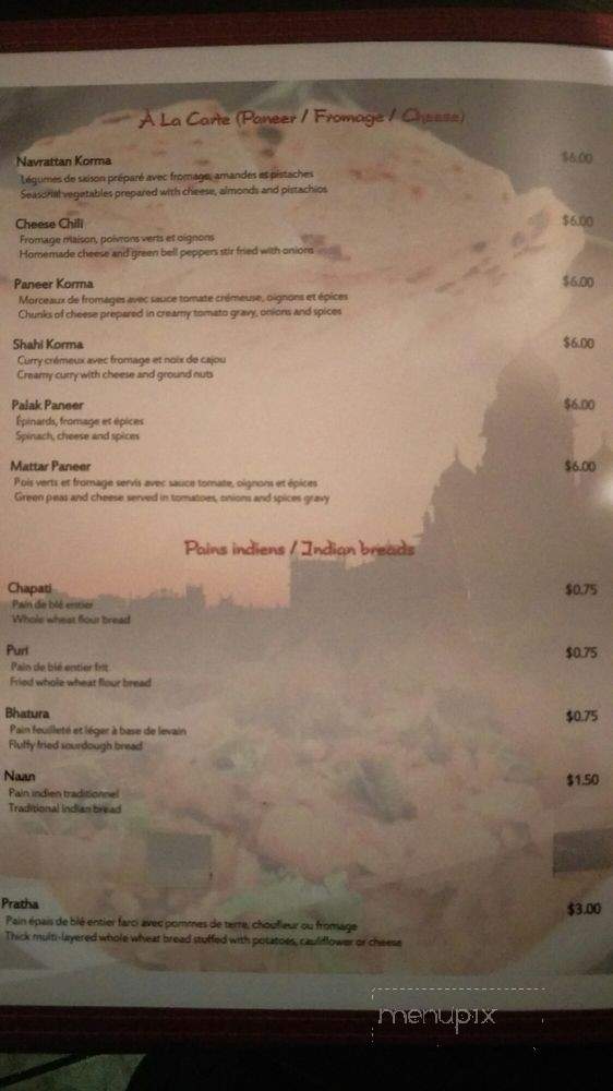 Les Delices du Punjab - Lasalle, QC menu_pic