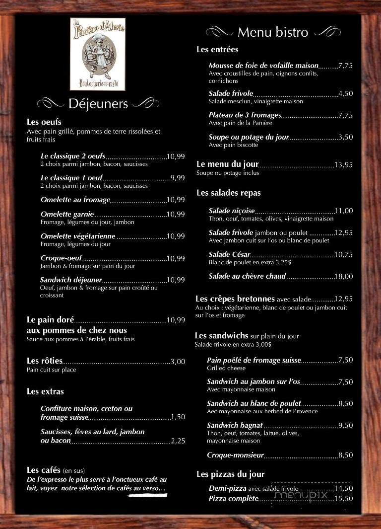 La paniere d'Alexie - Oka, QC menu_pic