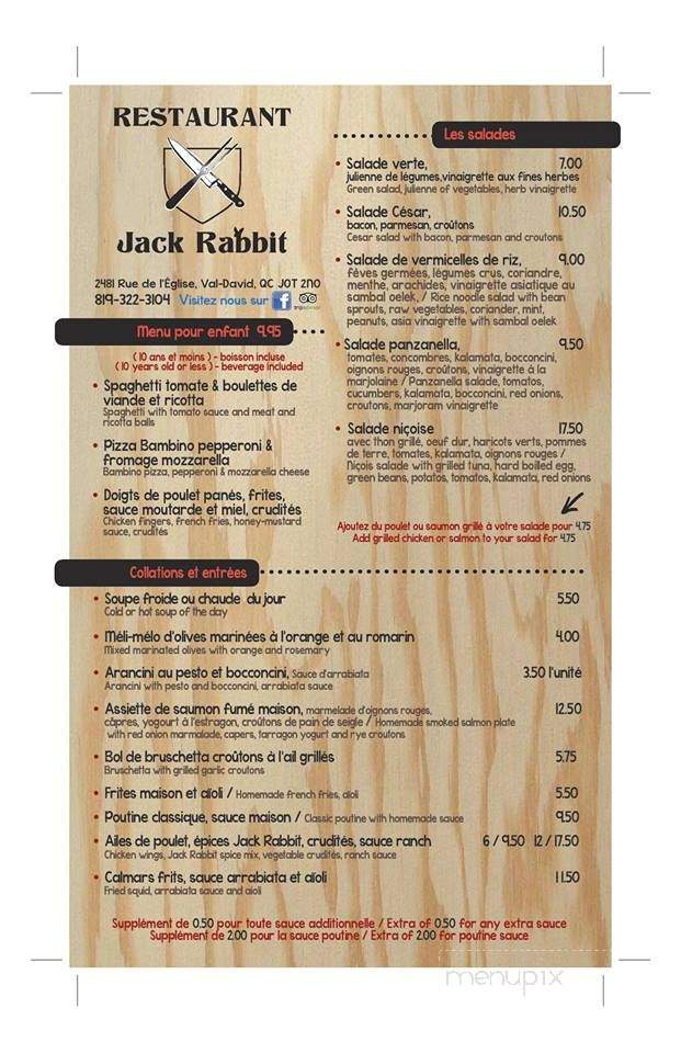 Jack Rabbit - Val-David, QC menu_pic