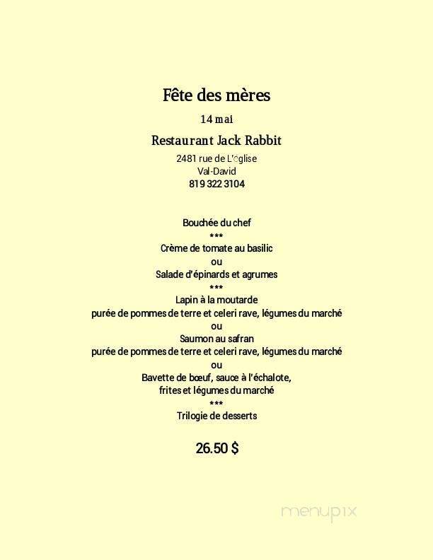 Jack Rabbit - Val-David, QC menu_pic