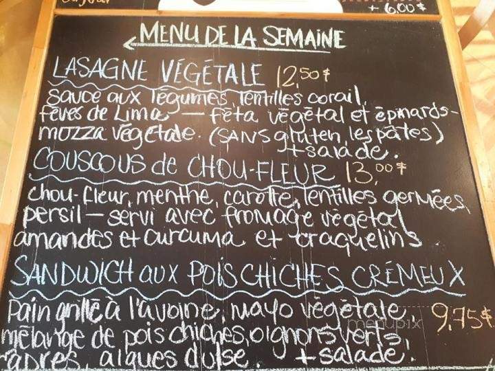Cafe Singing Goat - Sherbrooke, QC menu_pic