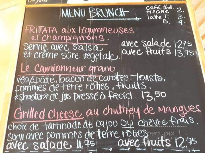 Cafe Singing Goat - Sherbrooke, QC menu_pic