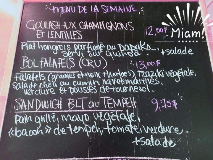 Cafe Singing Goat - Sherbrooke, QC menu_pic