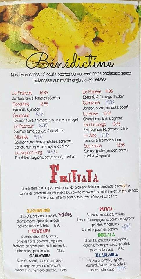 Cafe Loca Loca - Marieville, QC menu_pic
