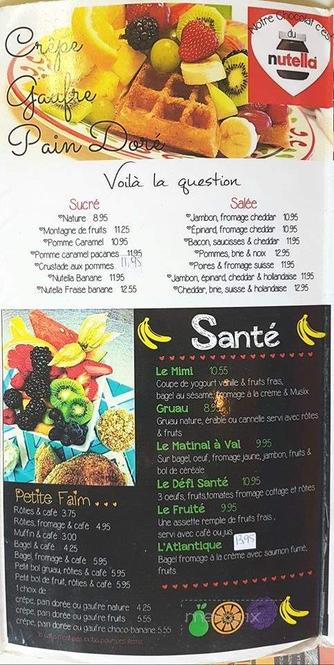 Cafe Loca Loca - Marieville, QC menu_pic
