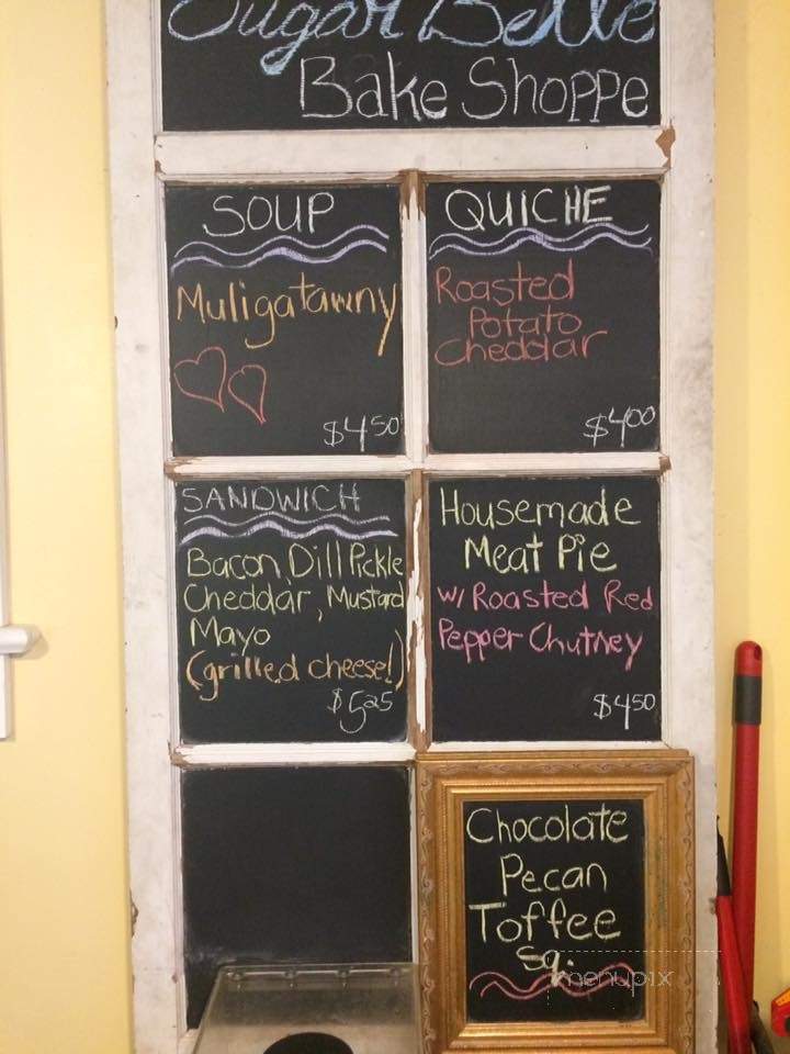 Sugar Belle Bake Shoppe - Merrickville, ON menu_pic