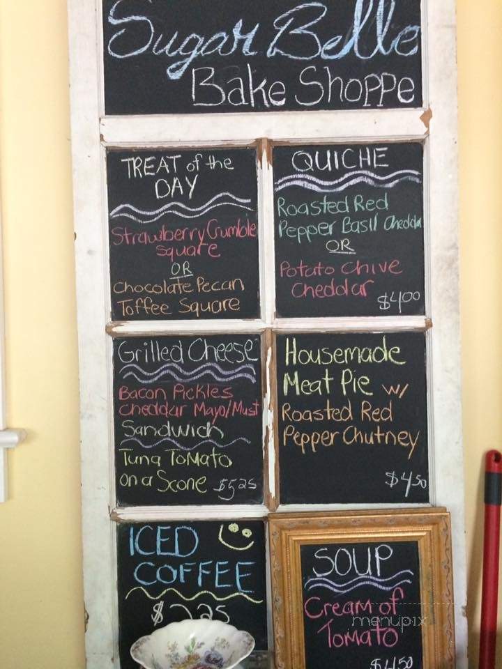 Sugar Belle Bake Shoppe - Merrickville, ON menu_pic