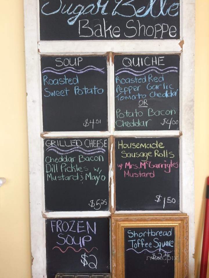 Sugar Belle Bake Shoppe - Merrickville, ON menu_pic
