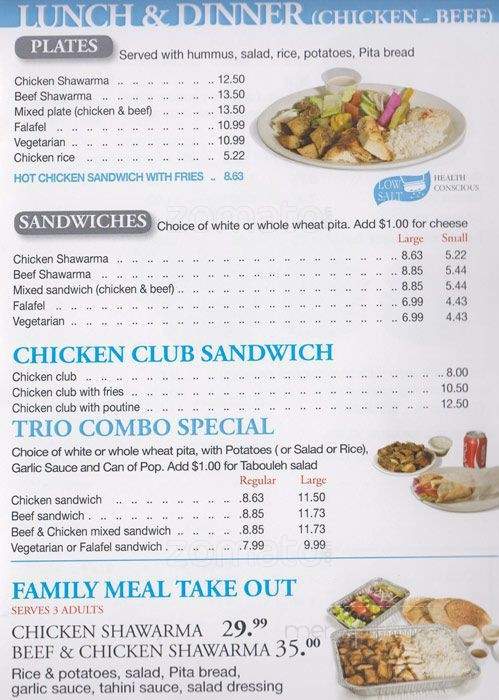 Little Garden Restaurant - Ottawa, ON menu_pic