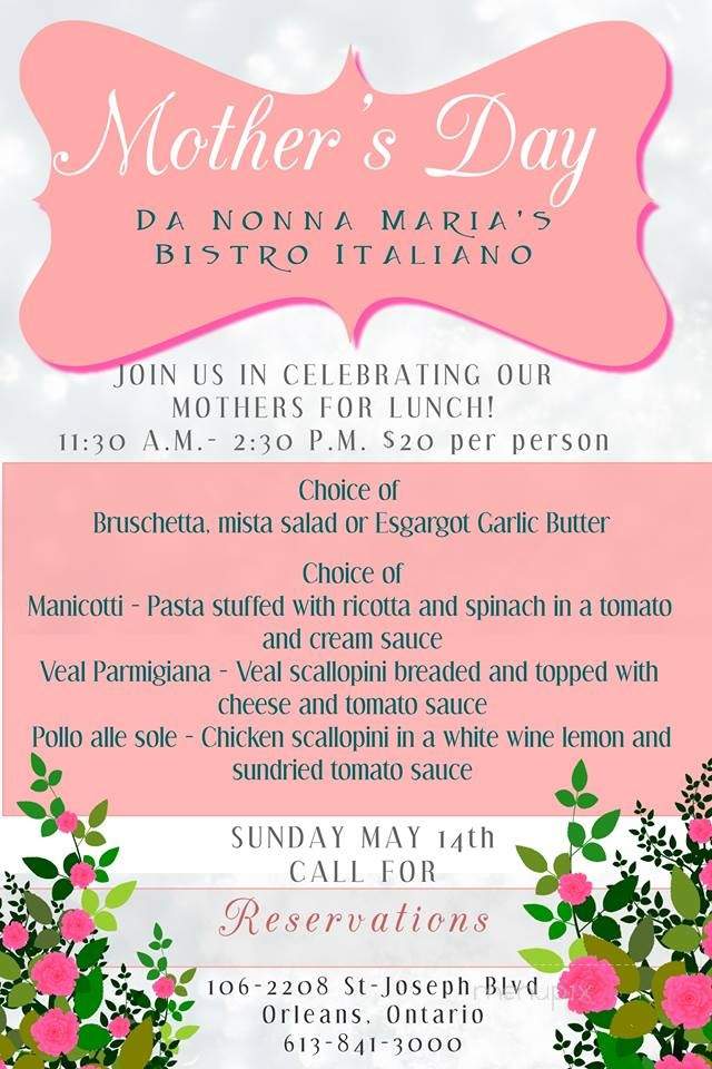 Da Nonna Maria - Ottawa, ON menu_pic