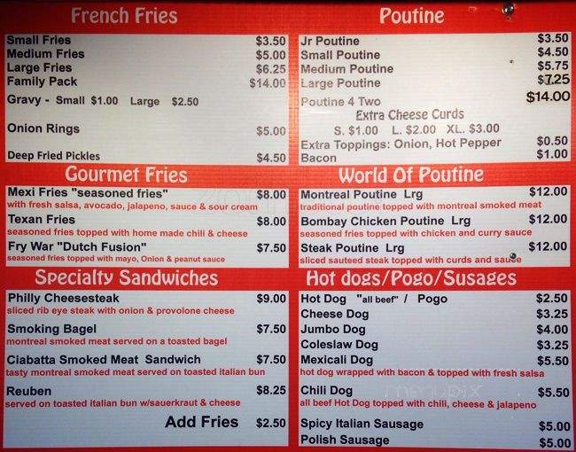 Fry Thyme - Gloucester, ON menu_pic