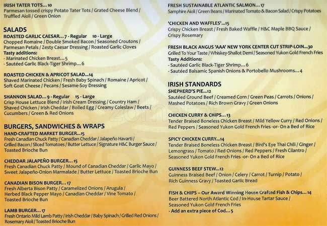 Peter Devine's - Ottawa, ON menu_pic