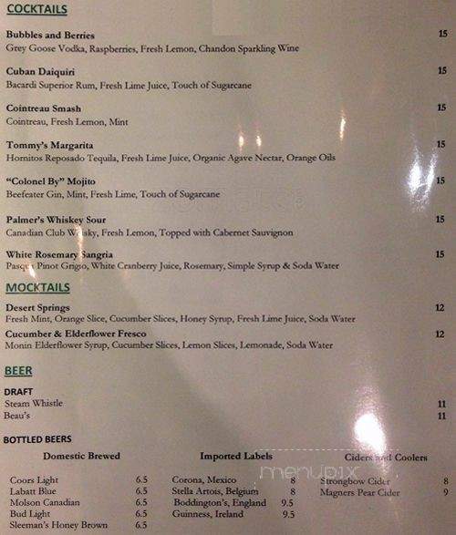 La Terrasse - Ottawa, ON menu_pic