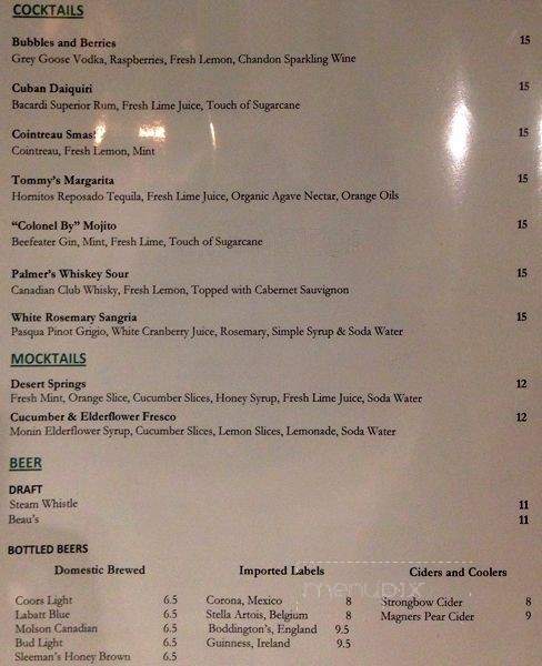 La Terrasse - Ottawa, ON menu_pic