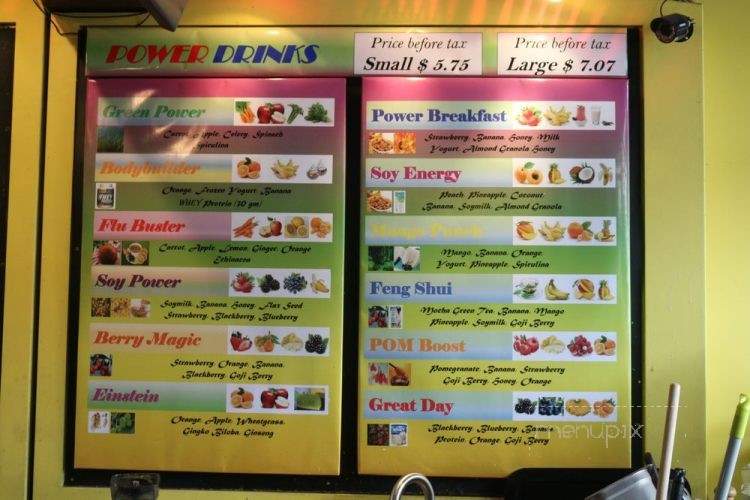 Pure Power Juice Bar - Ottawa, ON menu_pic