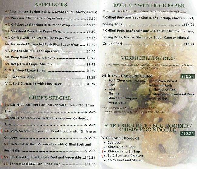 Pho Thu Do - Ottawa, ON menu_pic
