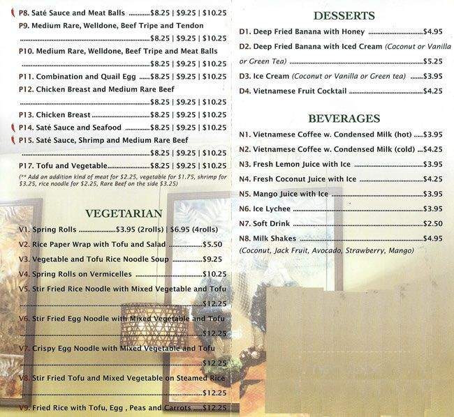 Pho Thu Do - Ottawa, ON menu_pic