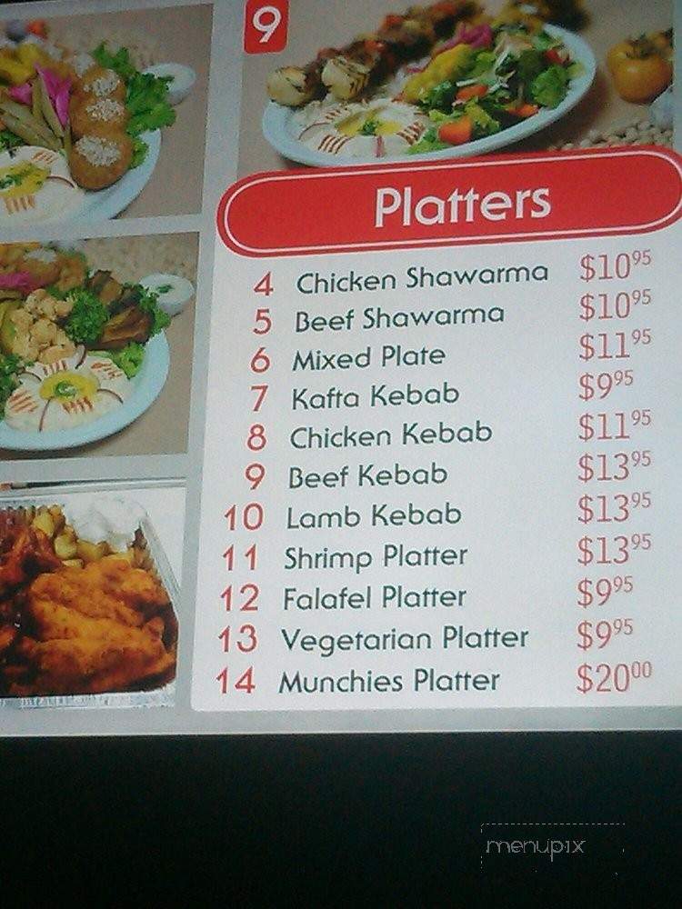 Shawarma On Wheels - Cornwall, ON menu_pic