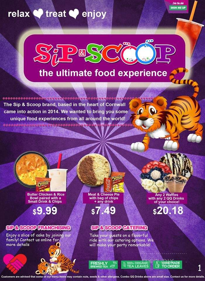 Sip & Scoop - Cornwall, ON menu_pic