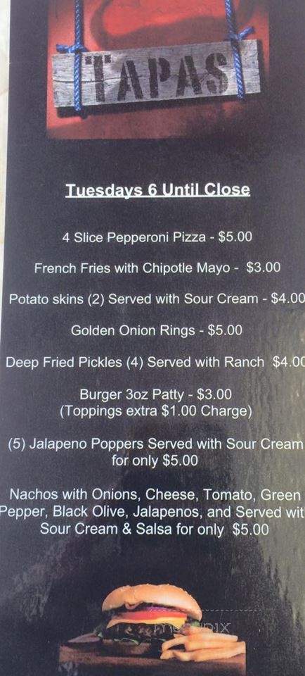 Boo's Bar & Eatery - Lincoln, ON menu_pic