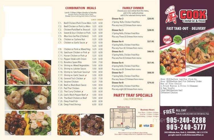Cook Chinese & Thai - Oshawa, ON menu_pic