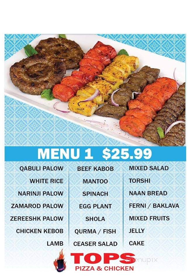 Tops Pizza & Chicken - Markham, ON menu_pic