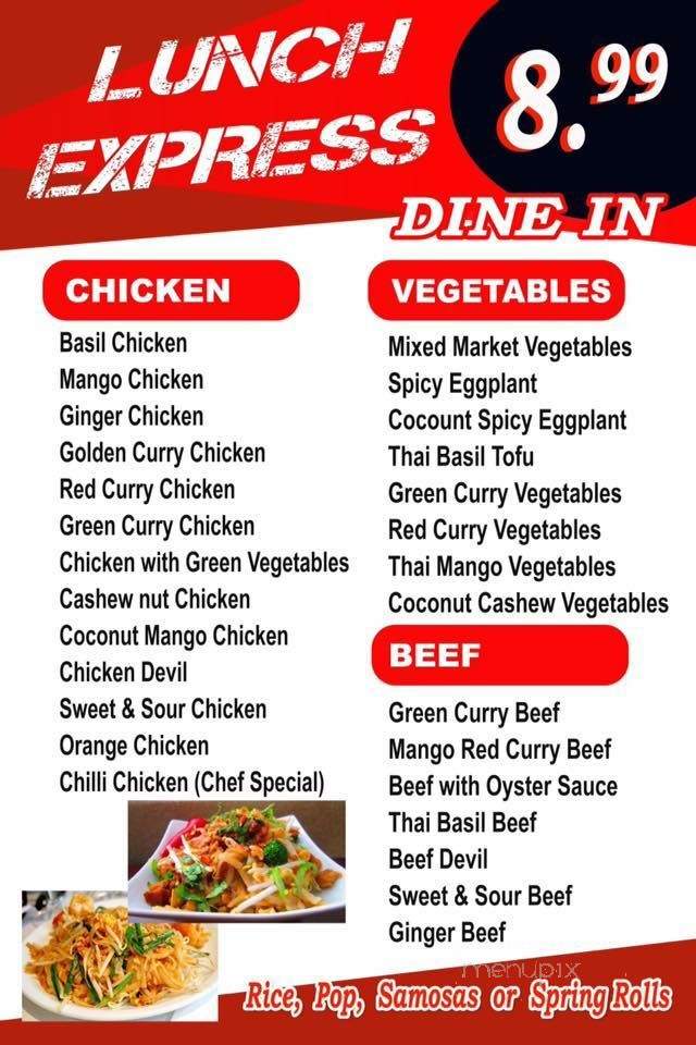 Stouffville Thai Bar & Restaurant - Whitchurch-Stouffville, ON menu_pic