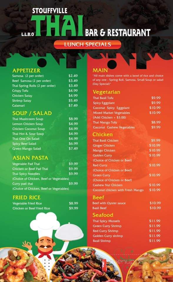 Stouffville Thai Bar & Restaurant - Whitchurch-Stouffville, ON menu_pic