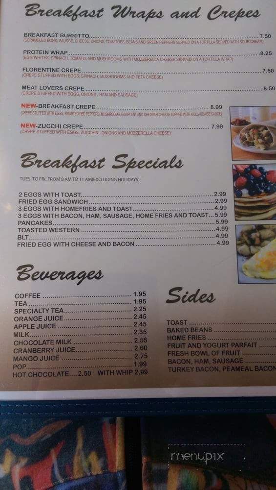 Sunrise Cafe & Grill - Richmond Hill, ON menu_pic
