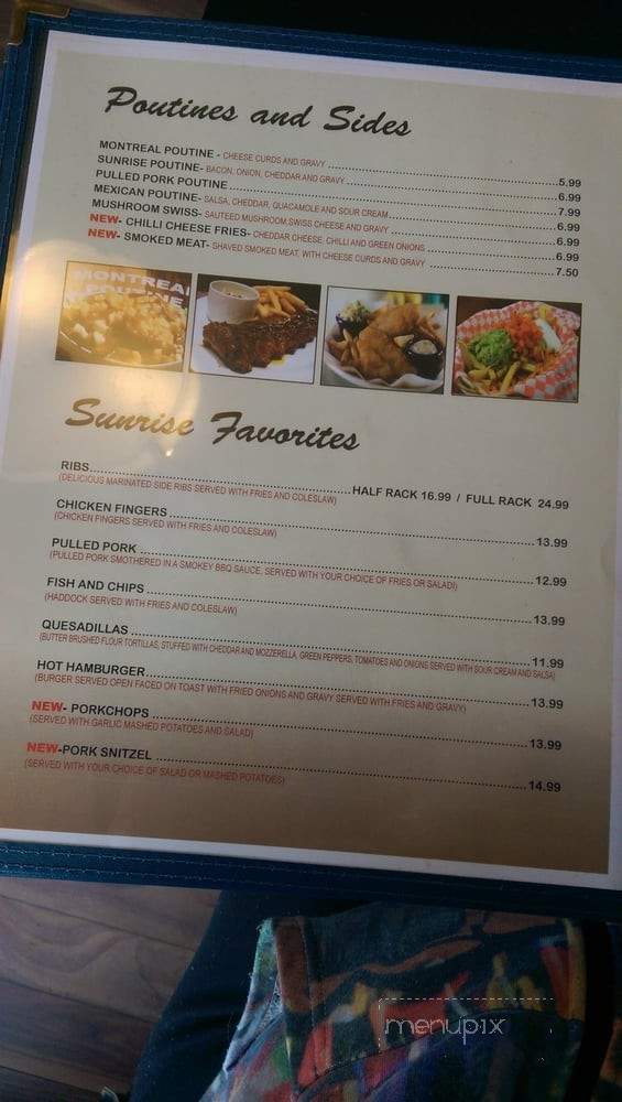 Sunrise Cafe & Grill - Richmond Hill, ON menu_pic