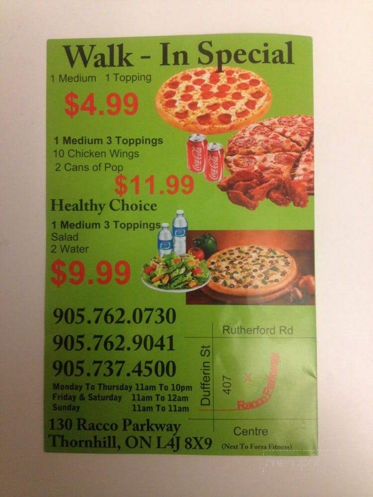 Chattanooga Pizza And Grill - Vaughan, ON menu_pic