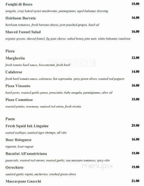 Chiaro Ristorante - Woodbridge, ON menu_pic