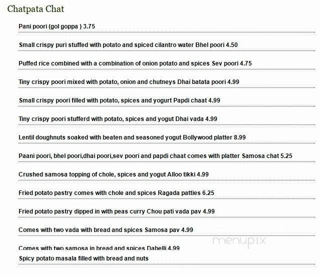 Maa Sagar - Mississauga, ON menu_pic