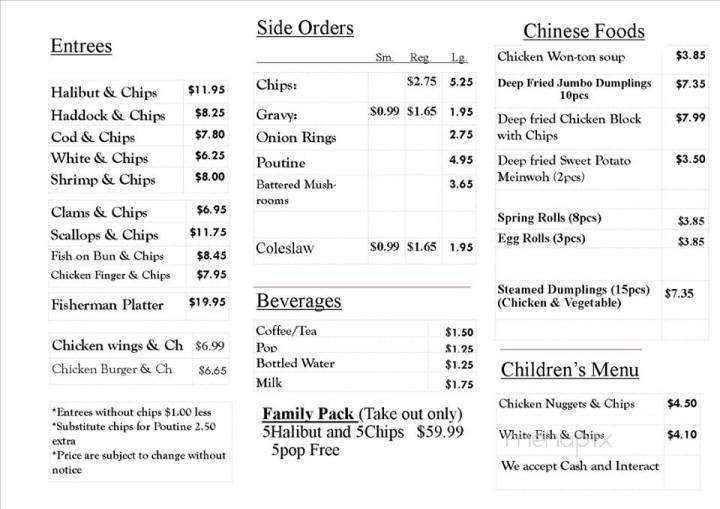 Guildfords Fish & Chips - Brampton, ON menu_pic