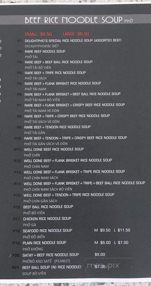 DelightPho - Brampton, ON menu_pic